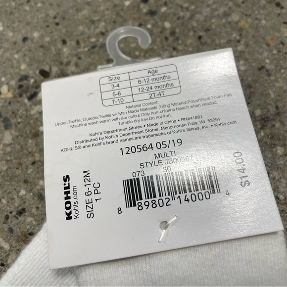 NWT Jumping Beans Unicorn Kitty Slipper Socks, size 6-12 months - Picture 7 of 7